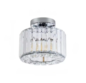 Lampa sufitowa kryształowa E27 21 cm chrom plafon glamour do salonu sypialni
